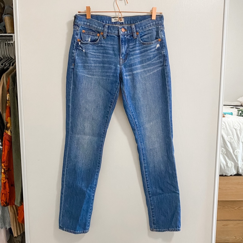 Madewell slim boyfriend jeans medium wash denim